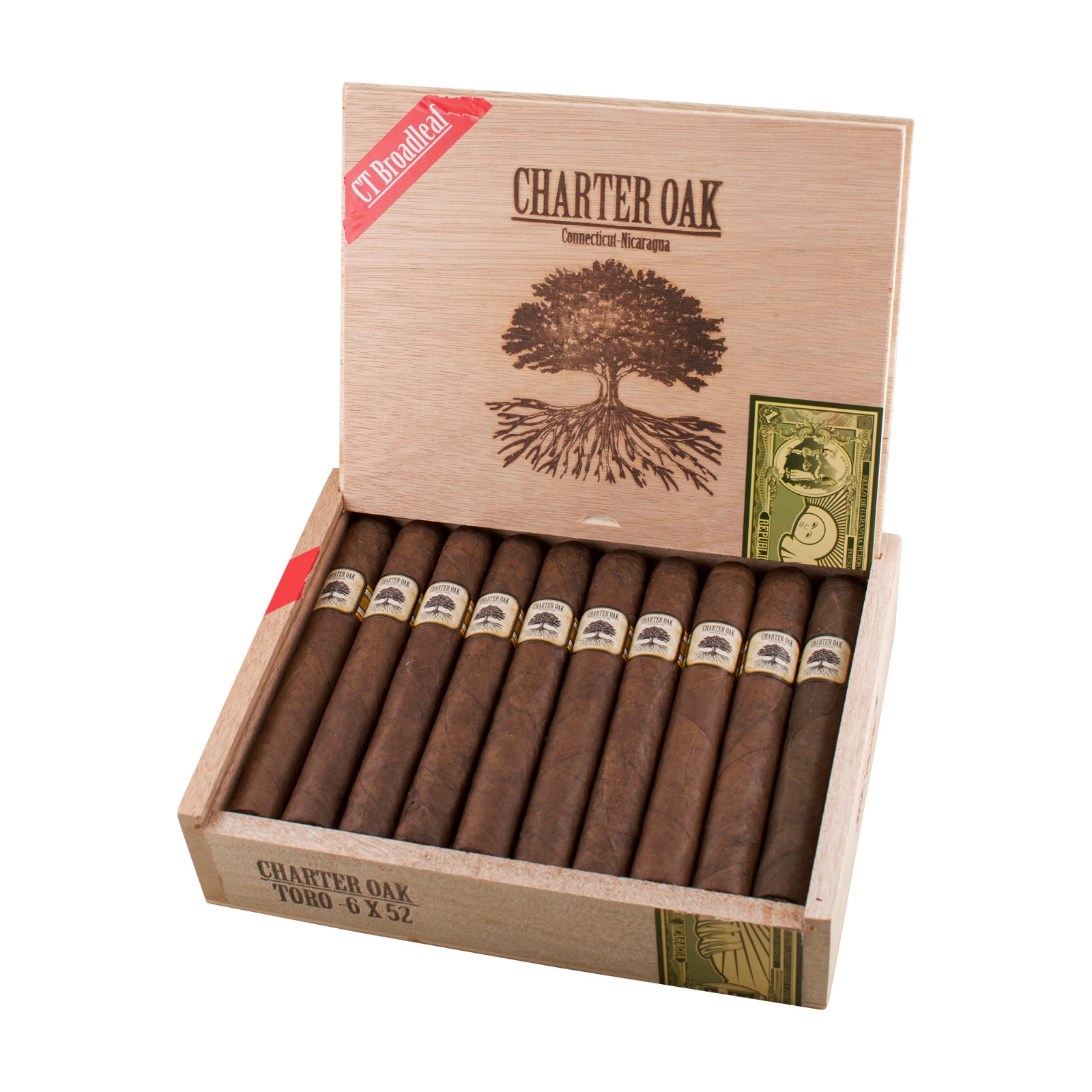 Charter Oak Broadleaf Toro (6 x 52) Cigar
