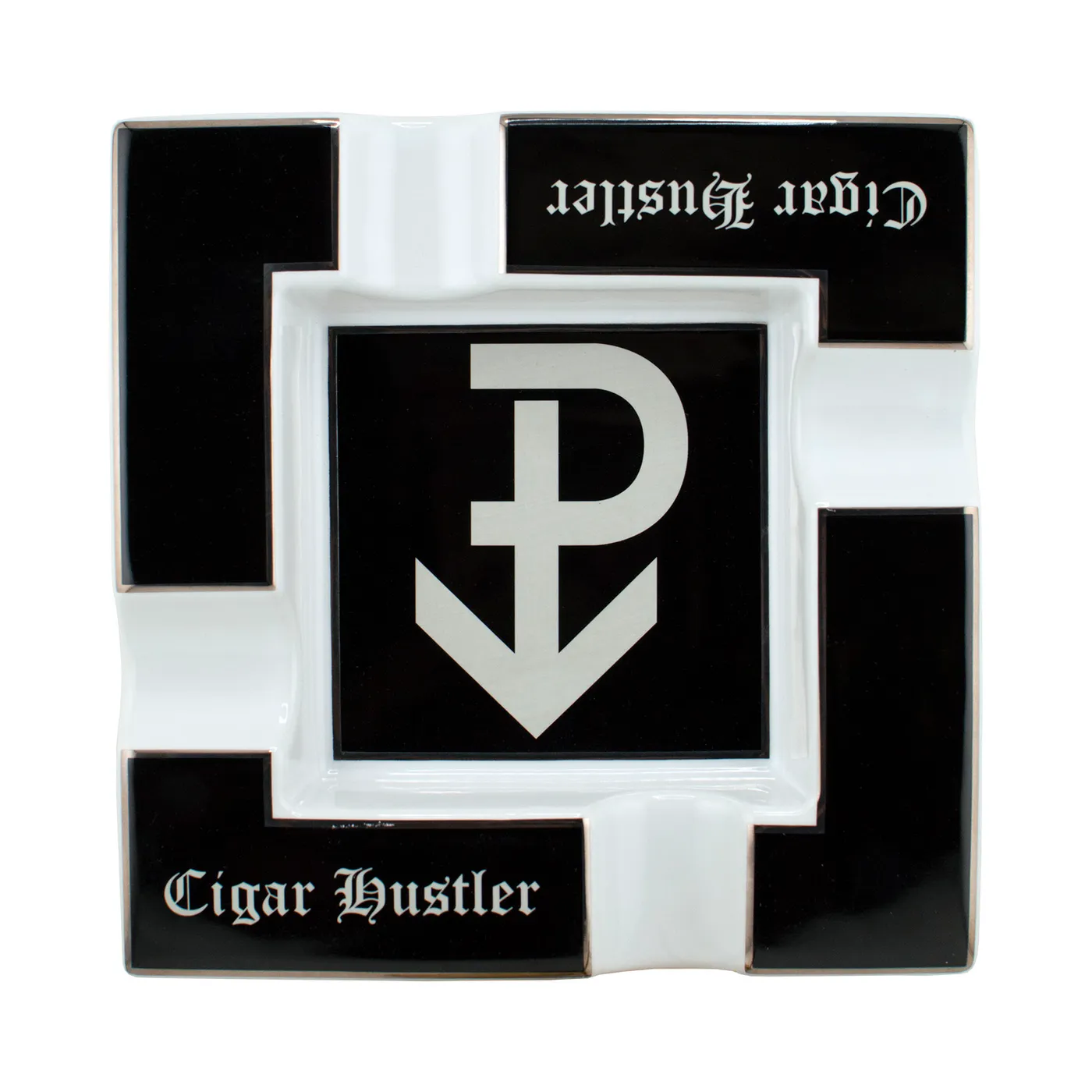 Cigar Hustler Powstanie Ashtray - Black and White cigar by Ashtrays