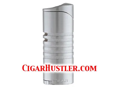 Xikar Ellipse III Triple Flame Lighter - Silver cigar by Lighters